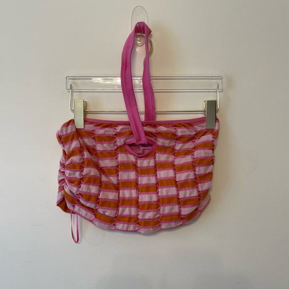 Urban Outfitters XL crop top tube top 90s vibes Barbie pink orange summer beach - Picture 4 of 9